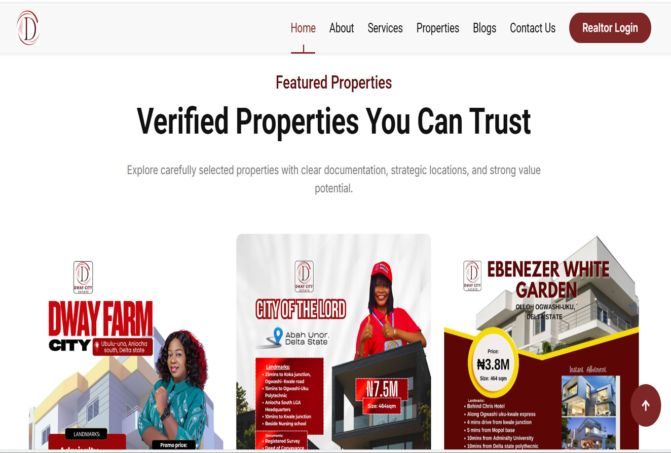 Jeff Realty website developed by Femble Technology