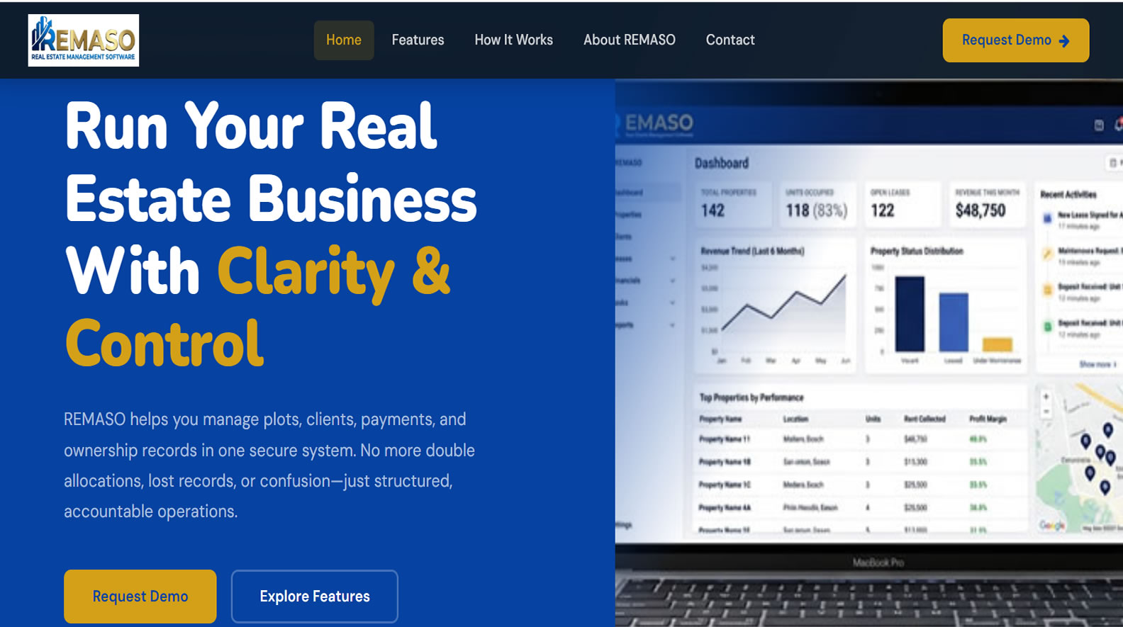 REMASO real estate management software developed by Femble Technology